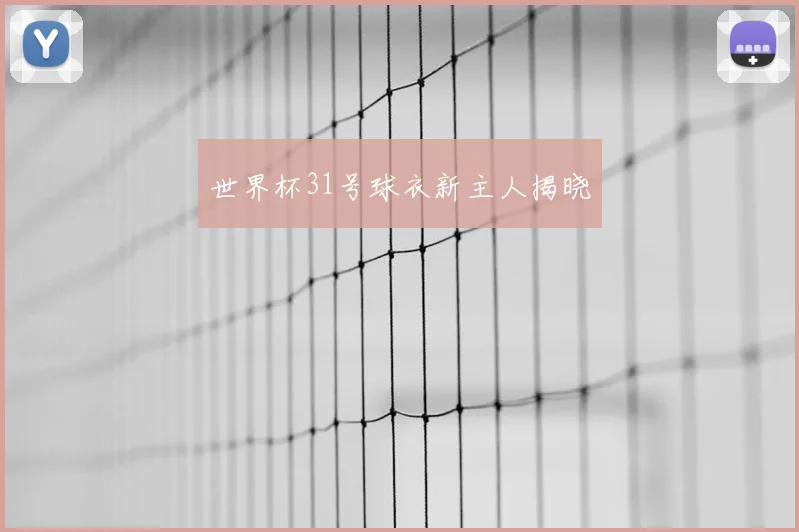 世界杯31号球衣新主人揭晓